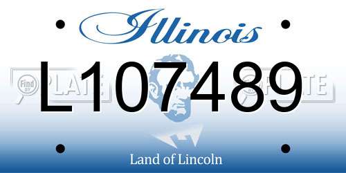 L107489 Illinois License Plate