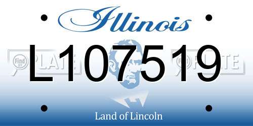 L107519 Illinois License Plate