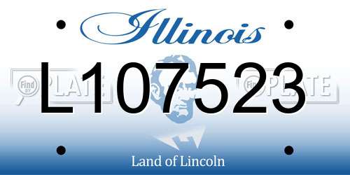 L107523 Illinois License Plate