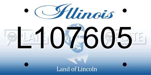L107605 Illinois License Plate