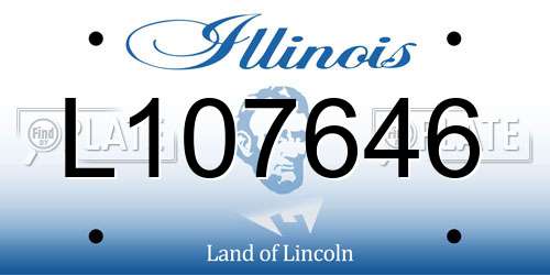 L107646 Illinois License Plate