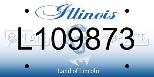 L109873 Illinois License Plate