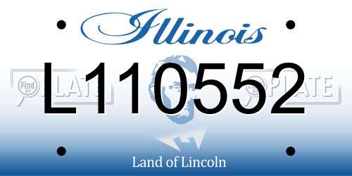 L110552 Illinois License Plate