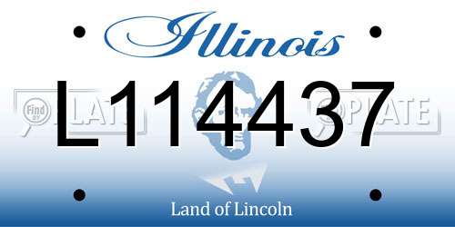 L114437 Illinois License Plate