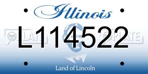 L114522 Illinois License Plate