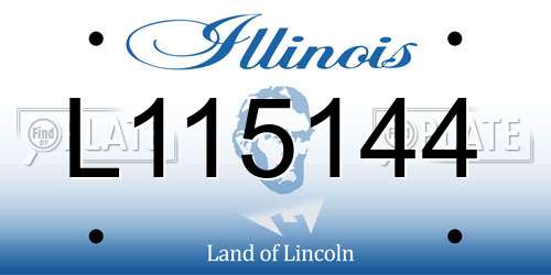 L115144 Illinois License Plate
