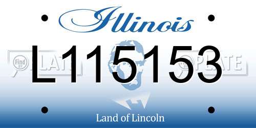 L115153 Illinois License Plate