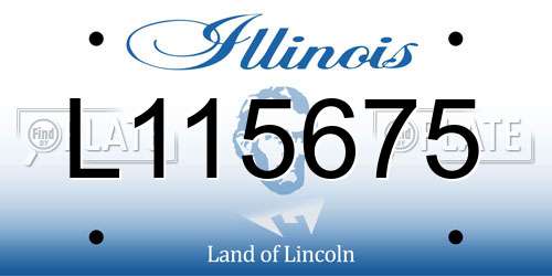 L115675 Illinois License Plate