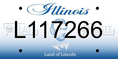 L117266 Illinois License Plate