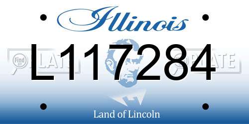 L117284 Illinois License Plate