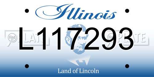 L117293 Illinois License Plate