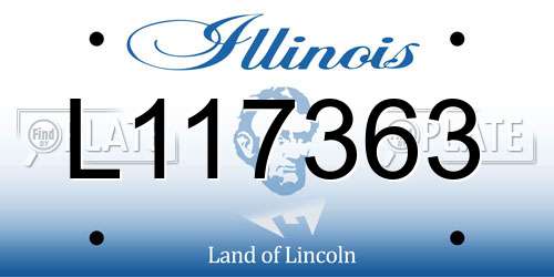 L117363 Illinois License Plate