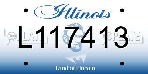 L117413 Illinois License Plate