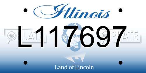 L117697 Illinois License Plate