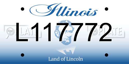 L117772 Illinois License Plate
