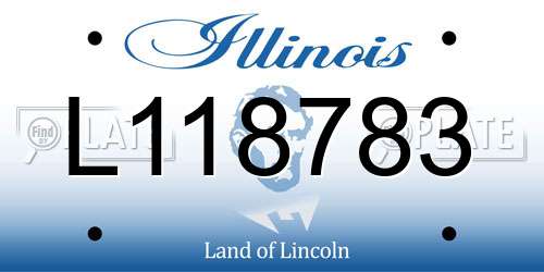 L118783 Illinois License Plate