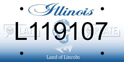 L119107 Illinois License Plate