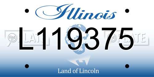 L119375 Illinois License Plate