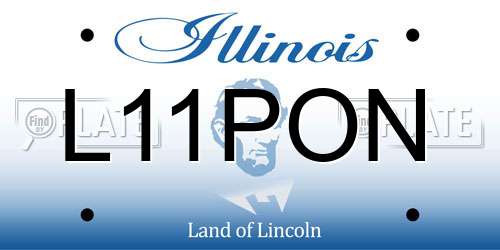L11PON Illinois License Plate