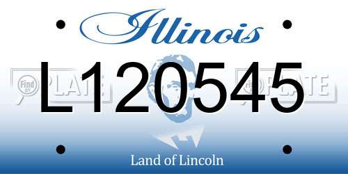 L120545 Illinois License Plate