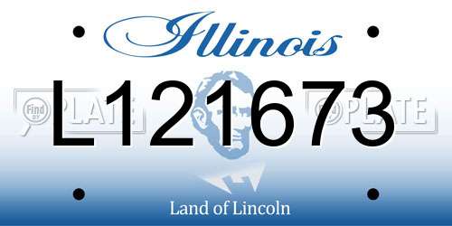 L121673 Illinois License Plate