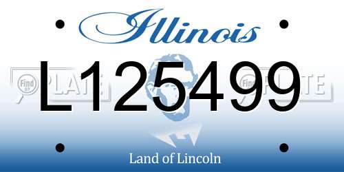 L125499 Illinois License Plate