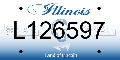 L126597 Illinois License Plate