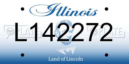 L142272 Illinois License Plate
