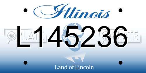 L145236 Illinois License Plate