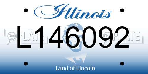 L146092 Illinois License Plate