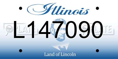 L147090 Illinois License Plate