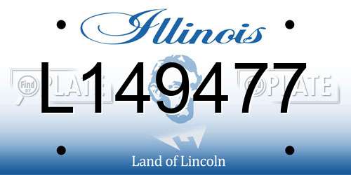 L149477 Illinois License Plate