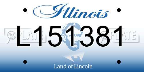 L151381 Illinois License Plate
