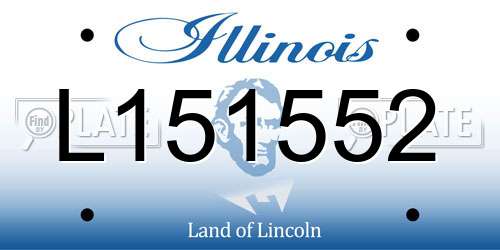 L151552 Illinois License Plate