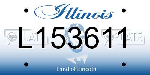 L153611 Illinois License Plate