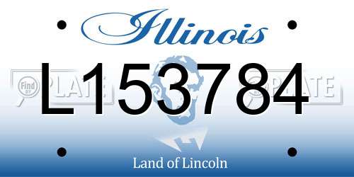 L153784 Illinois License Plate