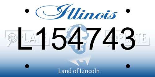 L154743 Illinois License Plate