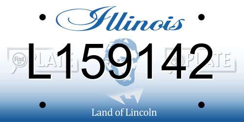 L159142 Illinois License Plate