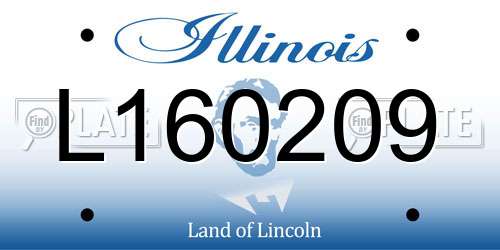 L160209 Illinois License Plate