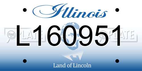 L160951 Illinois License Plate