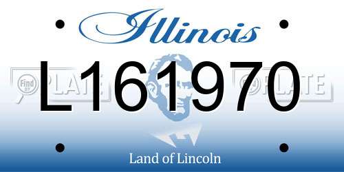 L161970 Illinois License Plate
