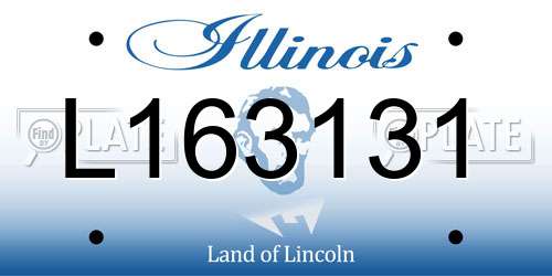 L163131 Illinois License Plate