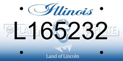 L165232 Illinois License Plate