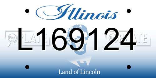 L169124 Illinois License Plate