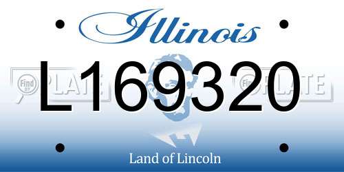 L169320 Illinois License Plate