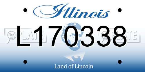 L170338 Illinois License Plate