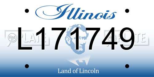 L171749 Illinois License Plate