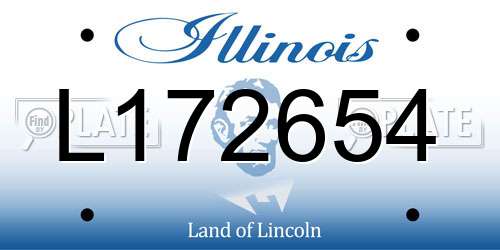 L172654 Illinois License Plate