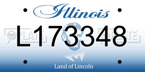 L173348 Illinois License Plate
