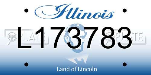 L173783 Illinois License Plate